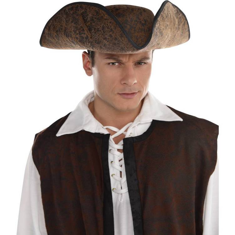 Amscan Pirate Ahoy Matey Brown Hat