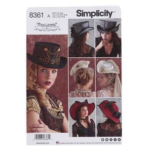 Simplicity Pattern 8361 Hats Small - Large