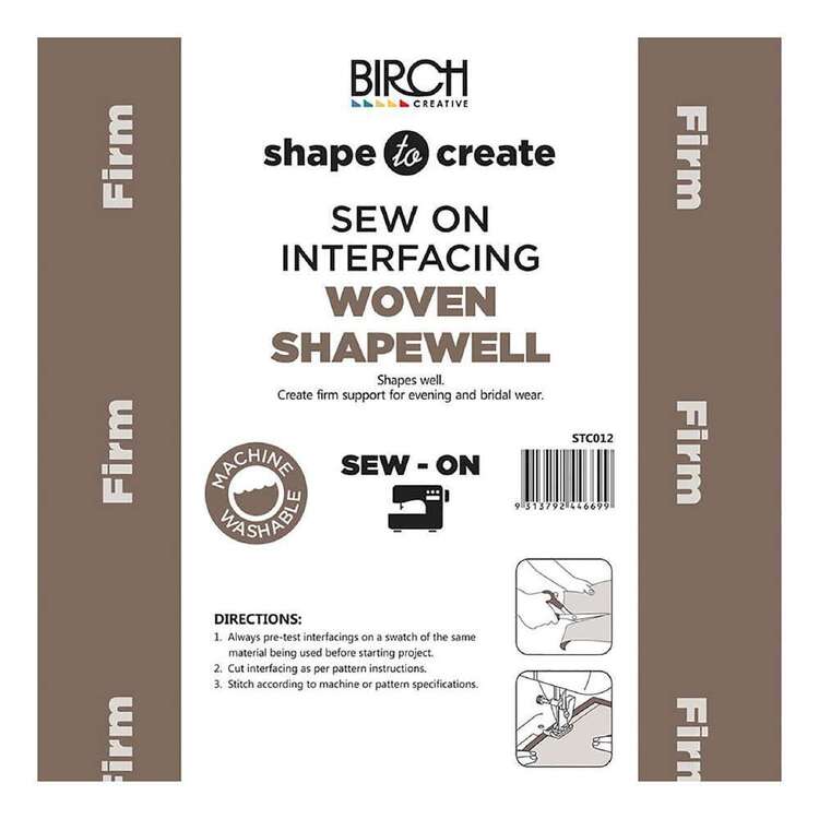 Shape To Create Firm Shapewell Sew On Interfacing White 90 cm