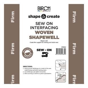 Shape To Create Firm Shapewell Sew On Interfacing White 90 cm