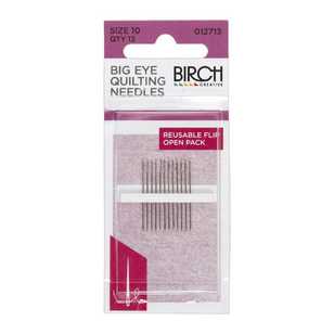 Birch Big Eye Quilting Needles Grey 10