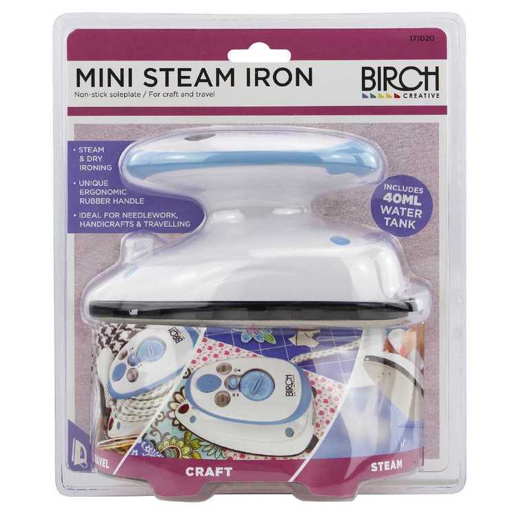 Birch Mini Steam Iron White