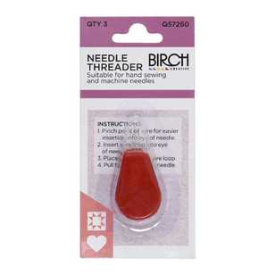 Birch Plastic Handle Needle Threader Red