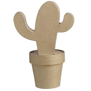 Shamrock Craft Papier Mache Cactus Natural 18 cm