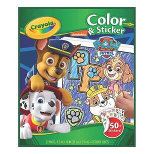 Crayola Paw Patrol Colour & Sticker Book Multicoloured