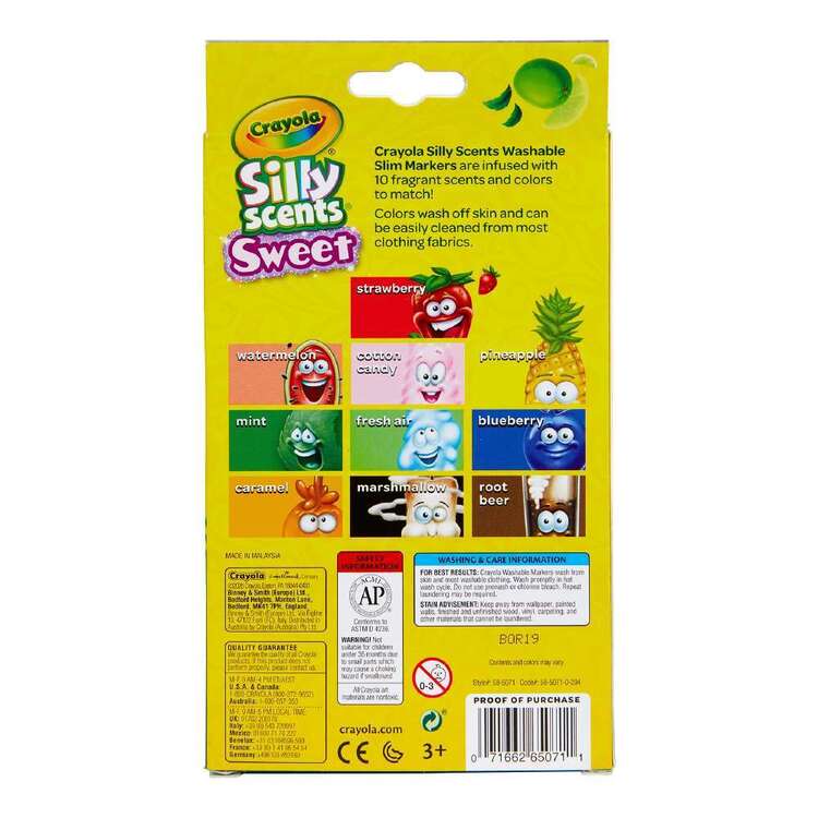 Crayola Silly Scents Slim Markers Multicoloured