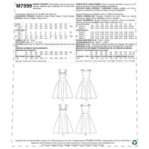 McCall's Pattern M7599 Dresses