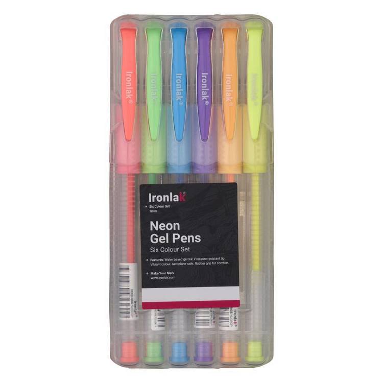 Ironlak Neon Gel Pen Set
