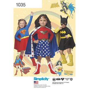 Simplicity Pattern 1035 Wonder Woman, Supergirl & Batgirl Costumes 3 - 8