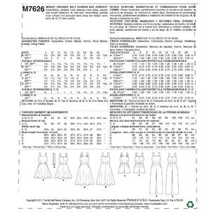 McCall's Pattern M7626 Dresses & Jumpsuit