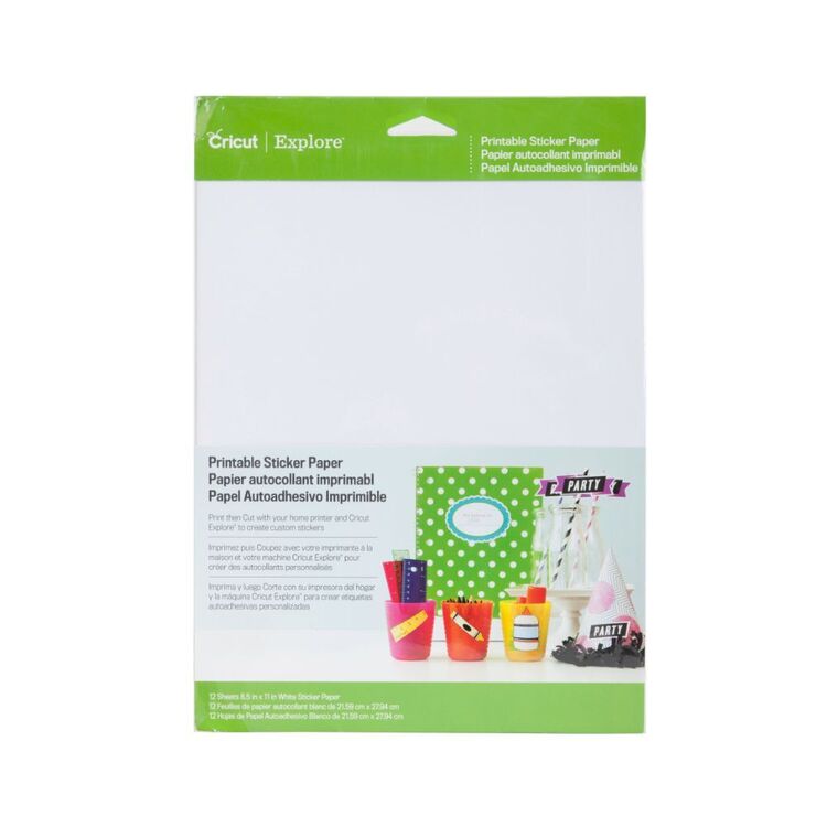 Cricut Printable Sticker Paper White