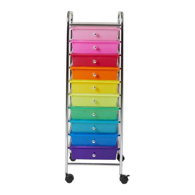Recollections 10 Drawer Rolling Organiser Multicoloured