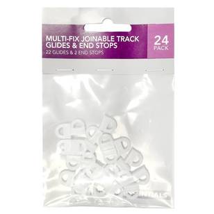 Caprice Multi-Fix Track Gliders And End Stops White