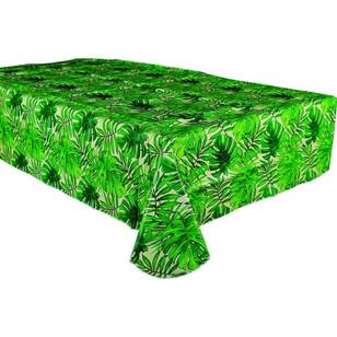 Amscan Island Palms Flannel Backed Tablecover Green