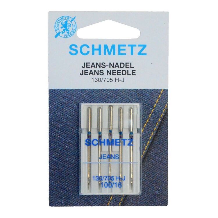 Schmetz 100/16 Jeans Needles Silver 100