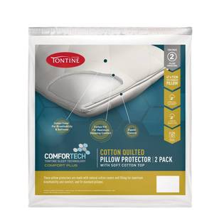 Tontine Comfortech Quilted Pillow Protector White