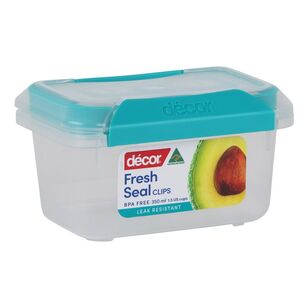 Décor Fresh Seal Clips 350 mL Container Teal