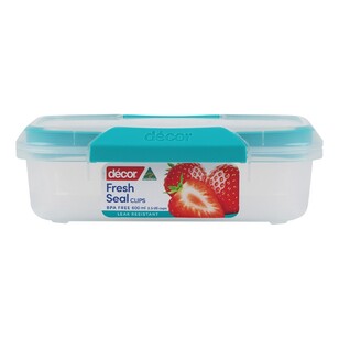 Décor Fresh Seal Clips 600 mL Container Teal 600 mL