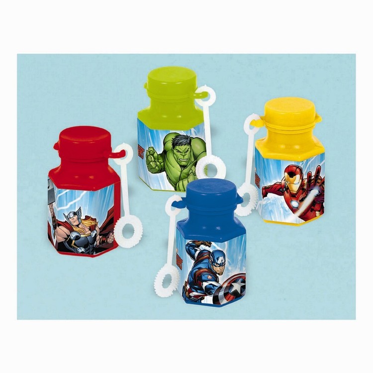 Epic Avengers Assemble Mini Bubble Favours 12 Pack Multicoloured