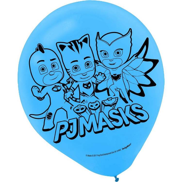 PJ Masks Latex Balloons 6 Pack
