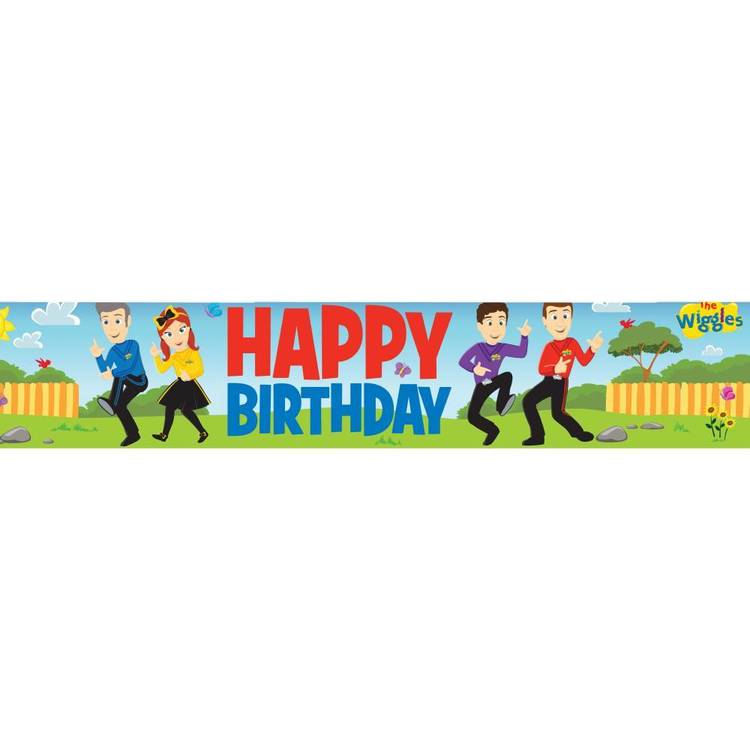 The Wiggles Banner Red, Yellow, Purple & Blue