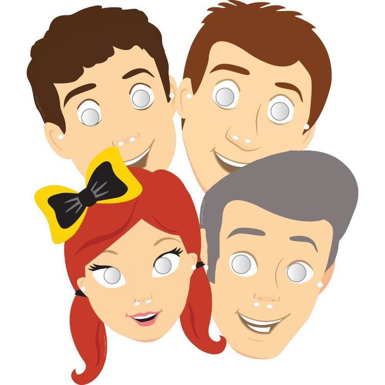 The Wiggles Masks 8 Pack