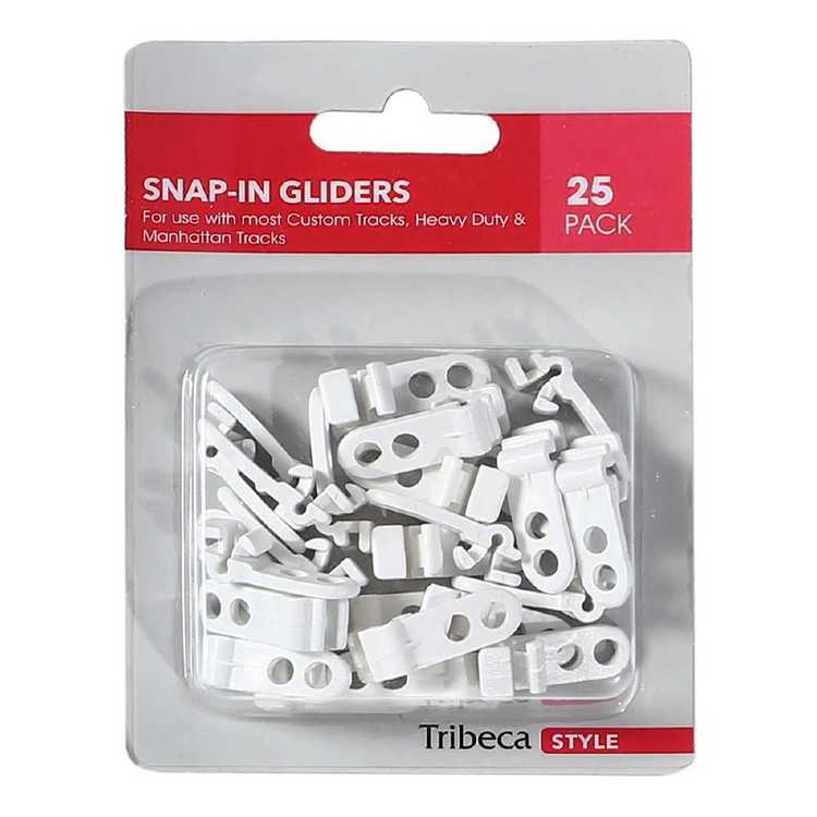 Snap In Gliders 25 Pack White