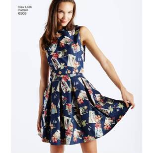 New Look Pattern 6508 Misses' Dress with Open or Closed Back Variations 10 - 22