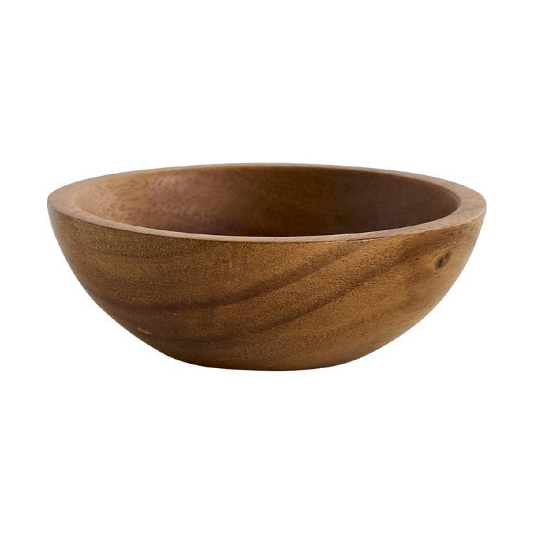 Culinary Co Acacia Small Solid Wood Bowl