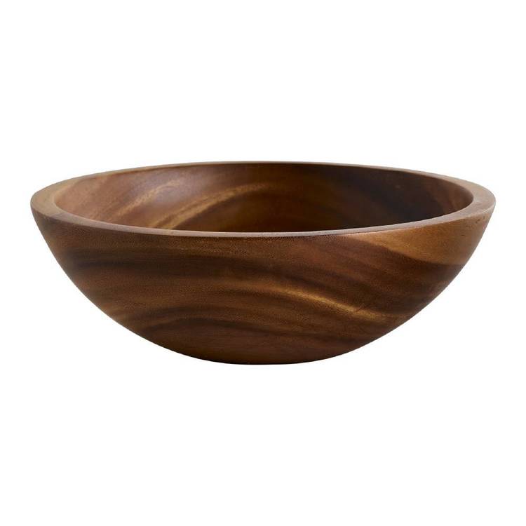 Culinary Co Acacia Large Solid Wood Bowl