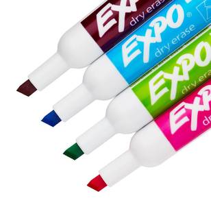 Expo Whiteboard Fashion Assorted 4 Pack Chisel Multicoloured