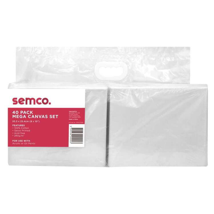Semco Mega Canvas 40 Pack - HOT BUY White