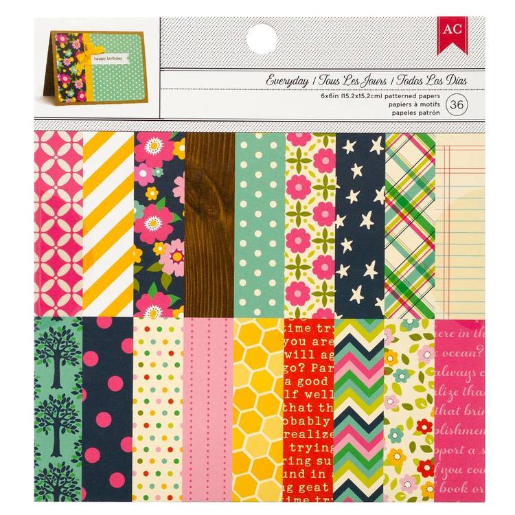 American Crafts Everyday 36 Sheets 6" Paper Pad