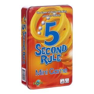 5 Second Rule Novelty Tin Multicoloured