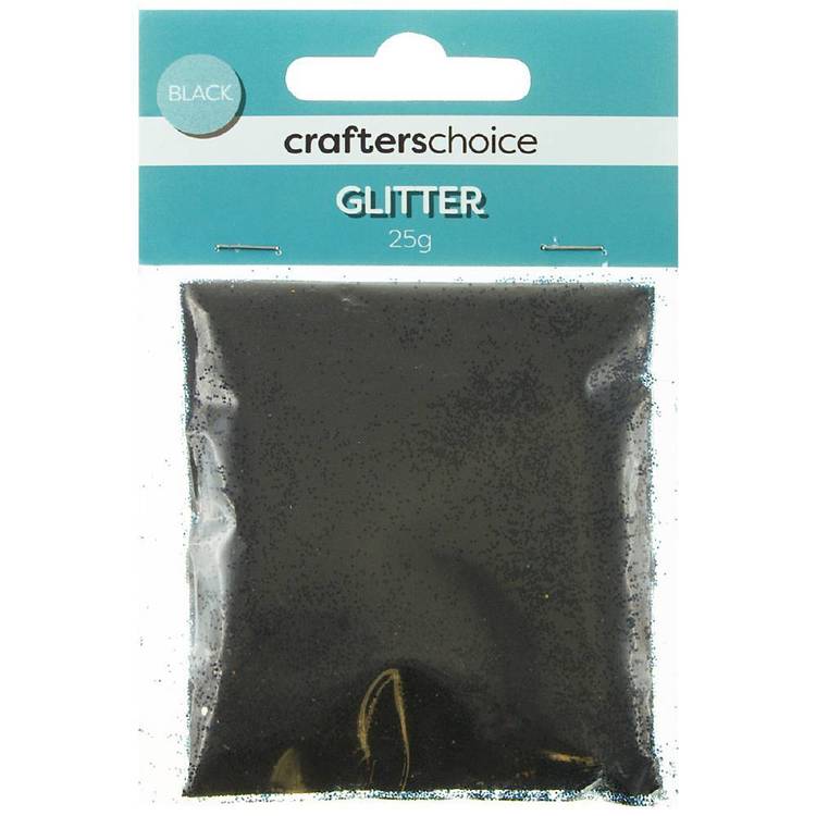 Crafters Choice Craft Glitter Black 25 g