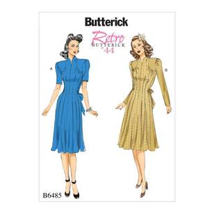 Butterick Pattern B6485 Misses' Dresses with Shoulder and Bust Detail