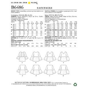 Butterick Pattern B6486 Misses' Loose-Fitting