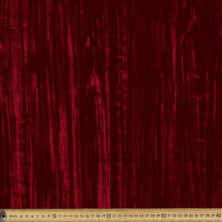 Plain Crinkle Velvet Fabric Rust