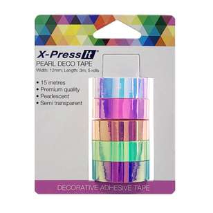 X-Press It Unicorn Deco Tape 5 Rolls Multicoloured
