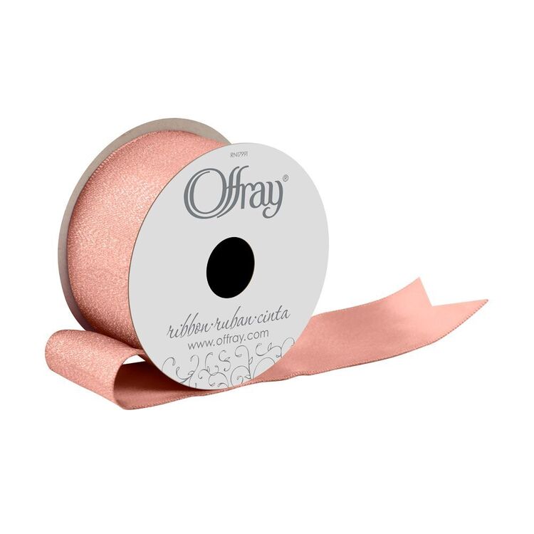 Offray Wired Luxury Ribbon Rose Gold