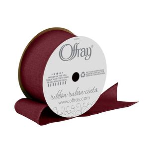 Offray Wired San Marino Ribbon Wine 63.5 mm x 2.7 m