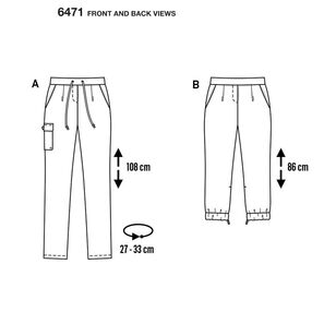 Burda 6471 Misses' Pants Pattern White 8 - 20