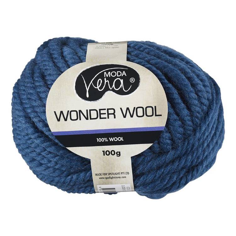 skade Odds Moderat Moda Vera Wonder Wool 100G Yarn 10093 Dark Blue
