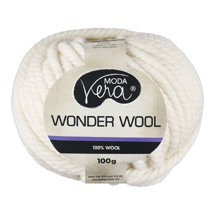 Moda Vera Wonder Wool 100G Yarn 208 Cream 100 g