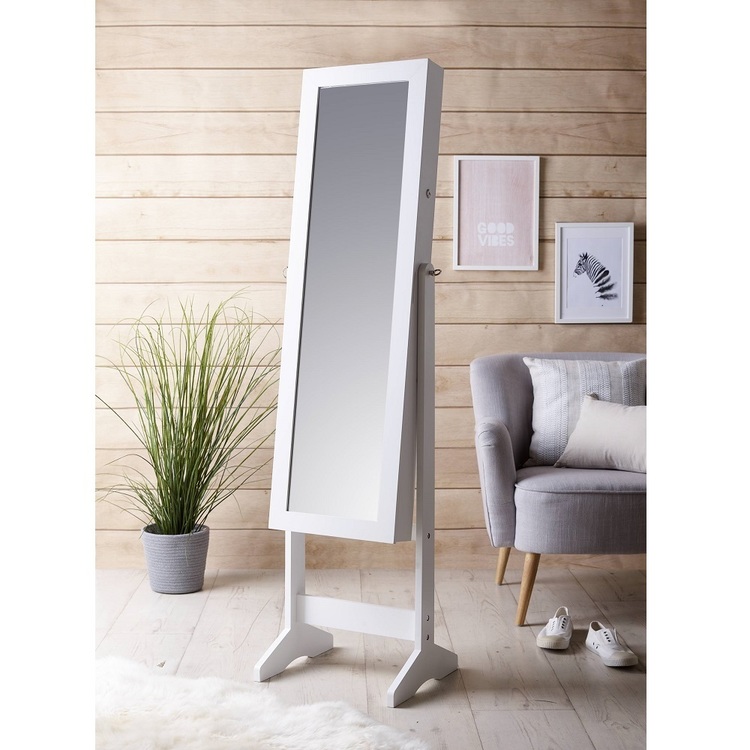 Cooper Co Mirrored Jewellery Cabinet, Full Length Mirror With Storage Nz