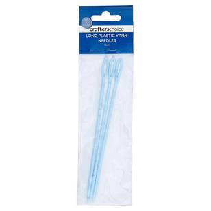 Crafters Choice Long Plastic Yarn Needles Blue 15 cm