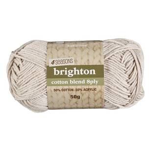 4 Seasons Brighton Cotton Blend 8 Ply Yarn Natural
