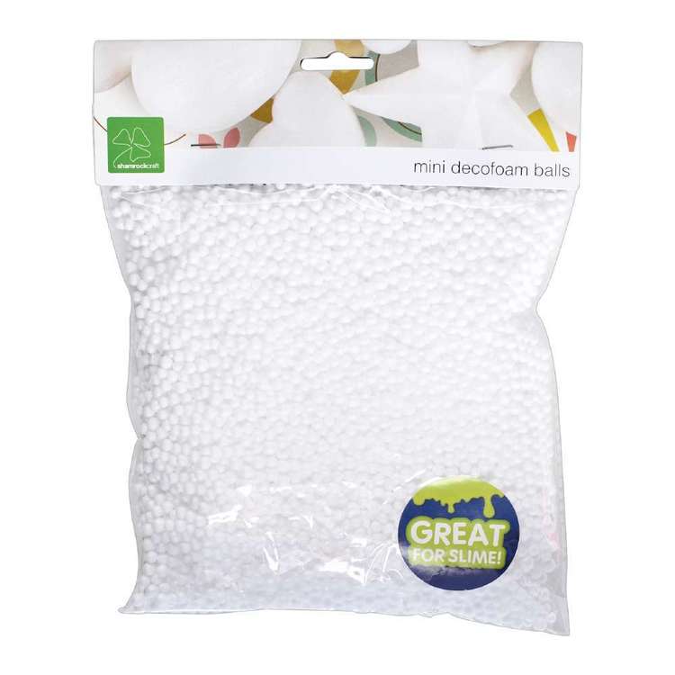 Shamrock Craft Mini Decofoam Balls White 18 g