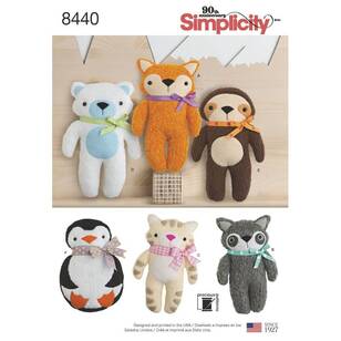 Simplicity Pattern 8440 Stuffed Animals