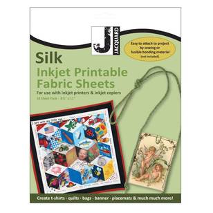 Jacquard Silk Inkjet Fabric Sheet White